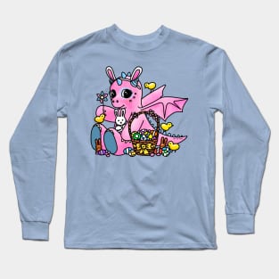 Pink Easter Dragon Long Sleeve T-Shirt